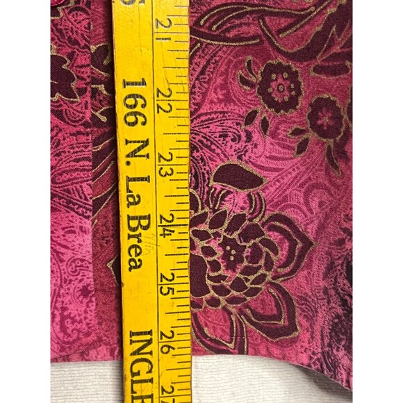 Koret Women 8 Pink Burgandy Floral Blazer Jacket Velour Burn out Career VTG - Picture 14 of 15